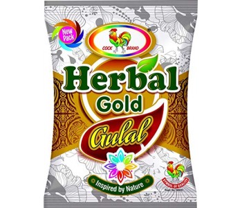 COCK BRAND GULAL HERBAL GOLD HOLI COLOUR BABY PINK